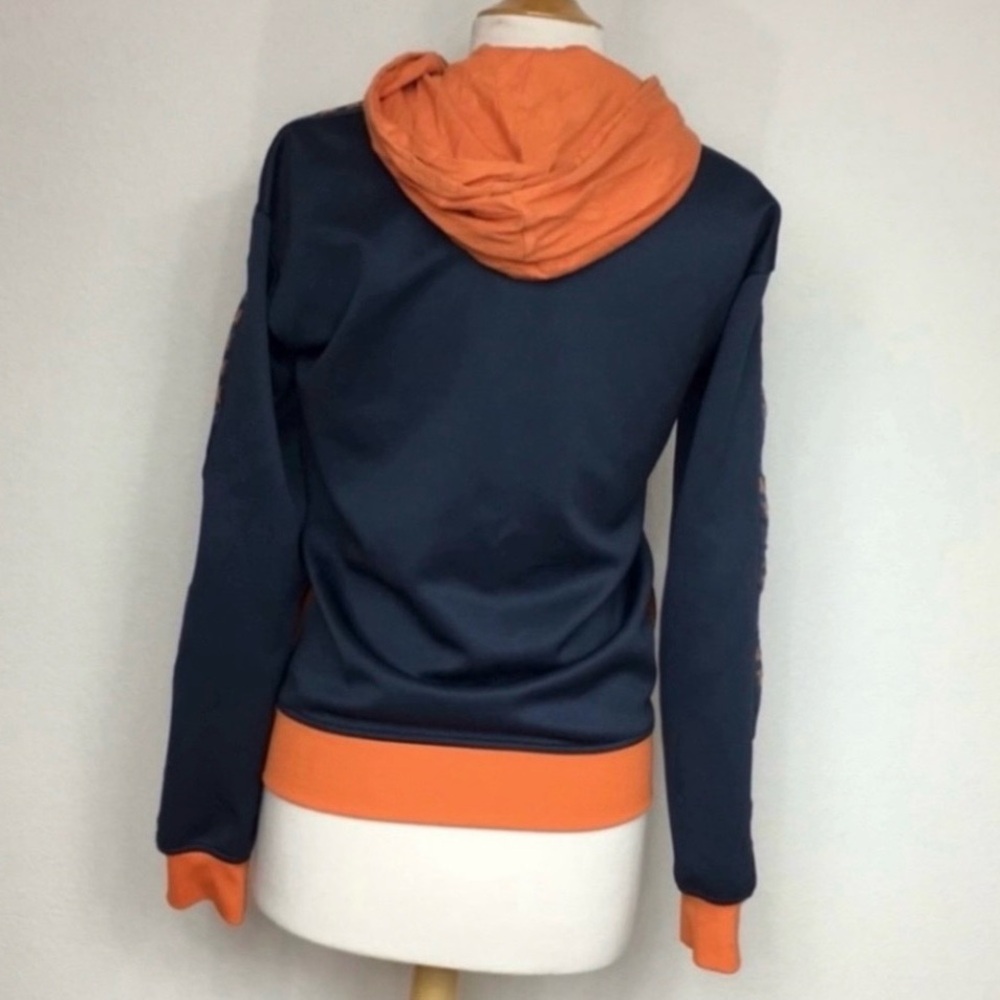 A/X Armani Women's Exchange Navy Orange Logo Zip Hooded Track Jacket Size Small - Picture 2 of 16